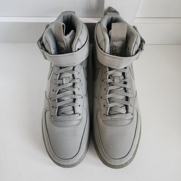 Nike Air Force 1 Mid '07 Canvas Shoes Men's Size 11 Dark Stucco Green Sneakers - Picture 3 of 12